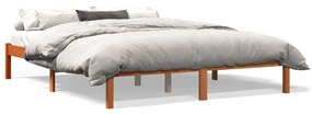 844863 vidaXL Cadru de pat, maro ceruit, 160x200 cm, lemn masiv de pin