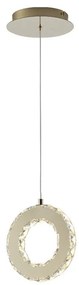 Lustra LED suspendata design modern Girona auriu
