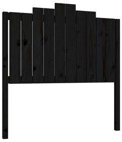 818459 vidaXL Tăblie de pat, negru, 106x4x110 cm, lemn masiv de pin