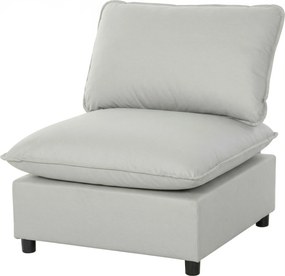 HOMCOM Scaun accent, scaun Leathaire modern cu șezut lat și adânc, pernițe groase, montaj ușor, gri | Aosom Romania