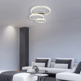 Globo 67377-72 - Lampă de tavan LED dimabilă FRANCINE LED/72W/230V argintie + telecomandă