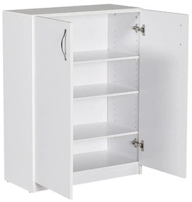 Pantofar Adore Double, 2 usi, 3 rafturi, capacitate 12-16 perechi, Alb, 70 x 90 x 33 cm