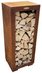 Ladă de lemne din oțel Remundi, lățime 50 cm, maro
