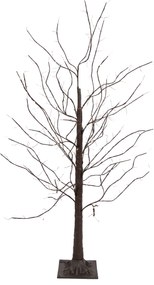 Lampă de podea de Crăciun maro în formă de copac 120 cm, cu LED și timer IP44 - Ki