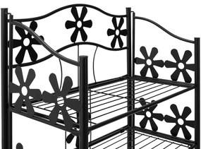 Deuba Raft metalic cu model de flori - 60x30x50 cm