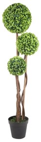 Arbust artificial cu 3 bile, tulpini naturale, 150cm