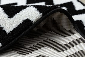 Covor Sketch rotund - F561 negru și alb - Zig Zag