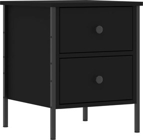 vidaXL Noptieră, negru, 40x42x50 cm, lemn compozit