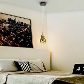 Pendul LED design modern Aledis negru/ auriu