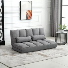 HOMCOM Canapea De Podea Pliabila, 130x73x60 cm Gri | Aosom Romania