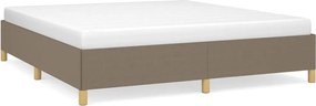 vidaXL Cadru de pat cu arcuri, gri taupe, 180x200 cm, textil