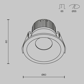 Spot LED incastrabil design modern IP44 Zoom alb