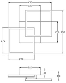 Plafonieră LED dimabilă BARD 39W/230V 4000K antracit Fabas Luce 3394-29-282