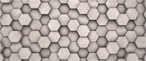 Tablou - Hexagoane design beton (120x50 cm)