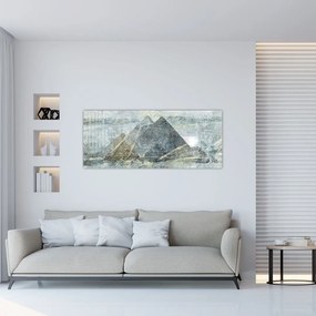 Tablou - Piramide în filtru albastru (120x50 cm)