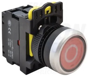 Buton simplu led cu revenire rosu 1NI NYG3-P2L Tracon