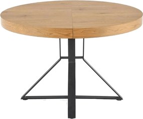 Masa extensibila MERCY, stejar/negru, 120/160x120x80 cm