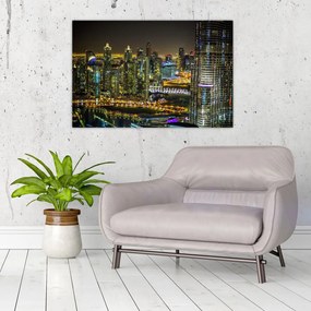 Tablou cu oraș nocturn (90x60 cm)
