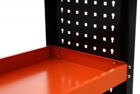 Cărucior pentru atelier cu 3 rafturi Black/Orange KD365