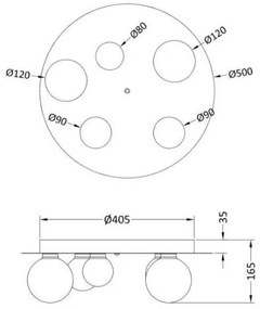 Plafonieră LED RGB dimabilă DICAPO 5xLED/3W/230V 3000-5000K Trio + telecomandă