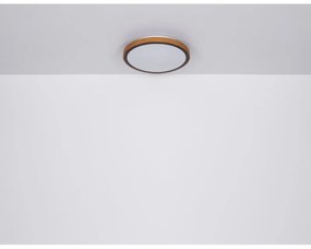 Plafoniera LED cu aspect lemn design modern Bruno maro 30,7cm 12W