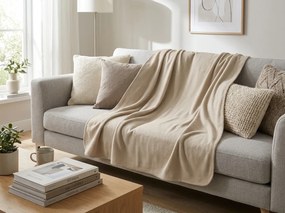 Patura fleece FLEORA, bej deschis Dimensiune: 200 x 220 cm
