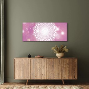 Tablou - Mandala pe fundal roz (120x50 cm)