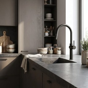 Baterie de bucătărie Rea Fresh High Black
