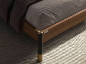 Pat dublu tapitat design LUX Dark grey, 160x200cm