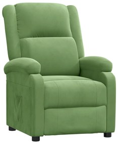 342402 vidaXL Fotoliu rabatabil, verde deschis, catifea