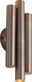 Moderne wandlamp donker brons 3-lichts - Pipes