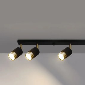 Spot NERO 6xGU10/40W/230V negru/auriu Sollux SL.1073