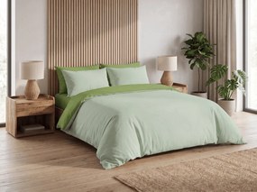 Lenjerie de pat din microfibra MICROVELLE verde Dimensiune lenjerie de pat: 2 buc 70 x 90 cm | 200 x 220 cm