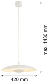 Lustra suspendata LED BOLTON 8867 alb crem