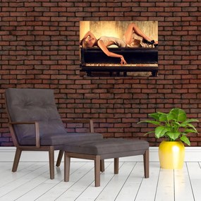 Tablou - Femeia și pian (70x50 cm)