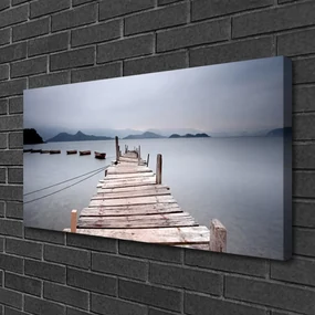 Tablou pe panza canvas Podul Sea Arhitectura Gray
