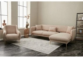 Colțar bej (cu colț pe partea dreaptă/cu șezlong) Simena – Balcab Home