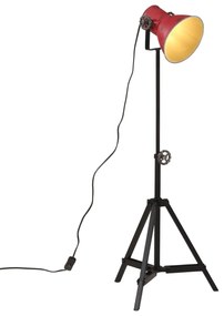 vidaXL Lampă de podea 25 W, roșu uzat, 35x35x65/95 cm, E27