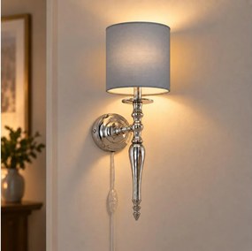 BRILAGI - Lampă de perete NUBILA 1xE27/60W/230V crom lucios/gri deschis