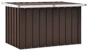 vidaXL Ladă de depozitare pentru grădină, maro, 109 x 67 x 65 cm