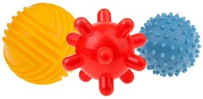 TULLO Educational culoare balls 3ks in pachet, galben / roșu / albastru