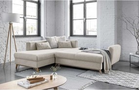 Colțar extensibil cu șezlong pe partea stângă Miuform Scandic Lagom L, bej