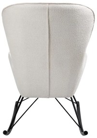 Fotoliu tip balansoar Liberto 3 alb/negru - H106 cm
