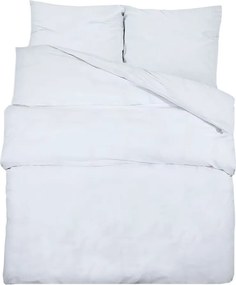 vidaXL Set cu husă de pilotă, alb, 200x200 cm, microfibră