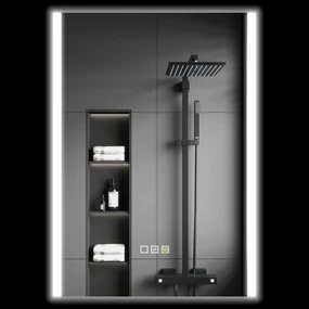 HOMCOM Oglindă LED 50x70 Antiaburire Touch IP44 | Aosom Romania