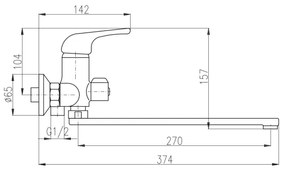Baterie pentru cadă RAV Slezák SAZAVA SA053.5, crom lucios