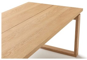 Masă de dining cu blat cu aspect de lemn de stejar 100x220 cm Rina – Marckeric