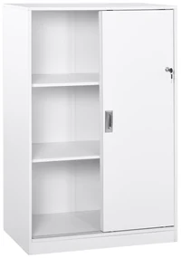 Vinsetto Dulap pentru birou cu 3 rafturi si 2 chei de siguranta, mobilier pentru birou din PAL, 80x40x120 cm, alb