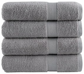 vidaXL Prosoape de duș premium SOLUND 4 buc gri 70x140cm 600 gsm