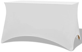 vidaXL Huse de masă elastice, 183 x 76 x 74 cm, 2 buc, alb